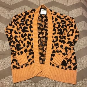Hollister leopard cardigan